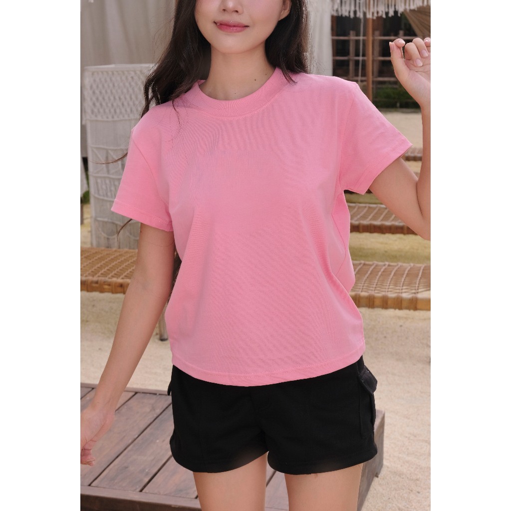 Áo Thun Baby Tee Trơn VEQISTU, Áo Thun Trơn Nữ Local Brand 100% Cotton Premium Đã Xử Lý Co Rút