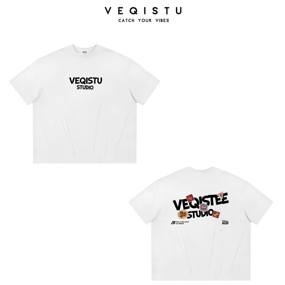 Áo Thun BOXY Local Brand VEQISTU "Tết ICON", Áo Thun Boxy Form Rộng Unisex 250Gsm 100% Cotton