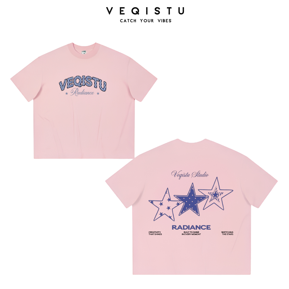 Áo Thun Local Brand VEQISTU " RADIANCE ", Áo Thun Boxy Form Rộng  250Gsm 100% Cotton 2 Chiều