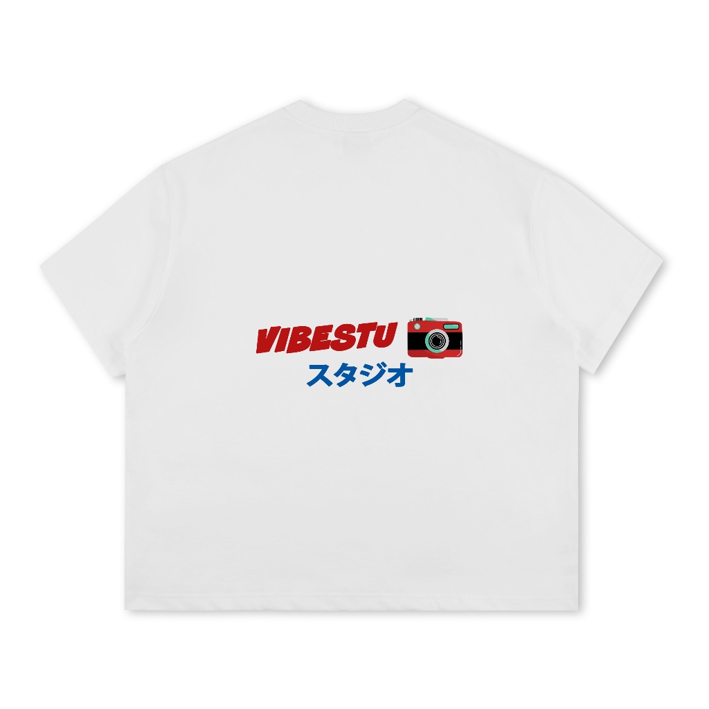 Áo Thun Local Brand VEQISTU " Vibes Japan ", Áo Thun Boxy Form Rộng Unisex Nam Nữ 250Gsm 100% Cotton 2 Chiều