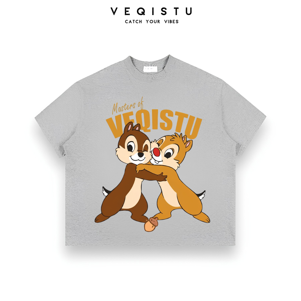 Áo thun BOXY Local Brand VEQISTU "SÓC CHIP DALE" Áo Thun Boxy Form Rộng Unisex 250Gsm Cotton