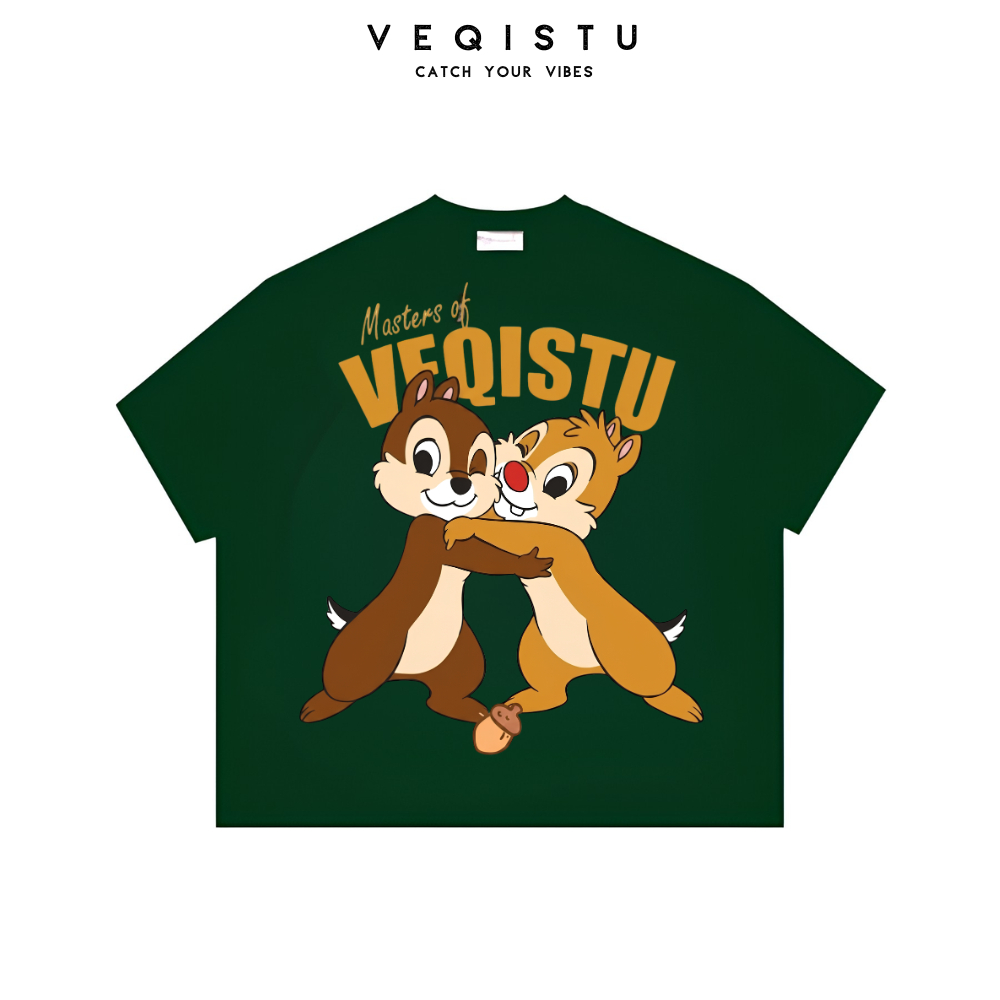 Áo thun BOXY Local Brand VEQISTU "SÓC CHIP DALE" Áo Thun Boxy Form Rộng Unisex 250Gsm Cotton