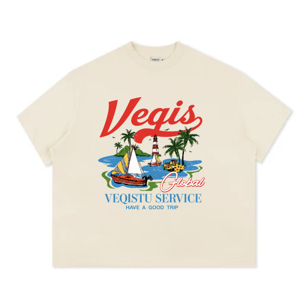 Áo Thun BOXY Local Brand VEQISTU "SERVICE", Áo Thun Boxy Form Rộng Unisexm Nam Nữ Cổ Tròn 250Gsm 100% Cotton