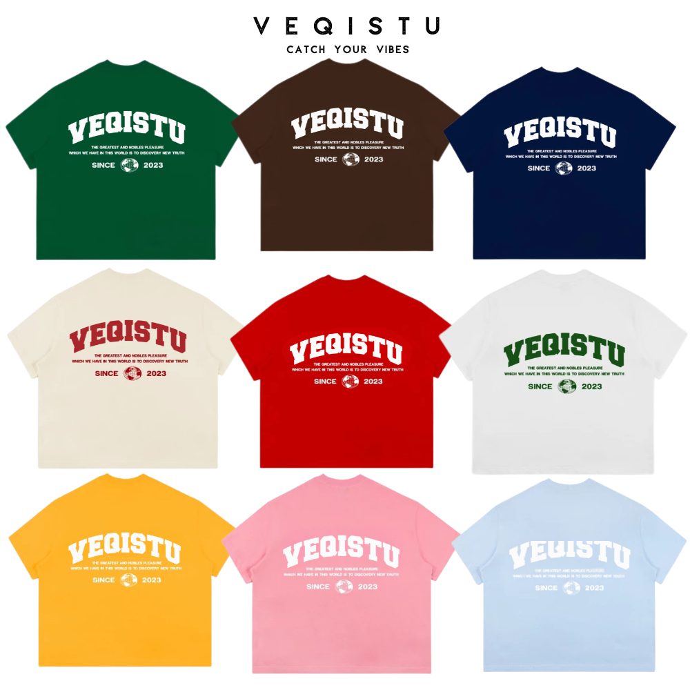 Áo Thun BOXY Local Brand VEQISTU "EARTH", Áo Thun Boxy Form Rộng Unisexm Nam Nữ Cổ Tròn 250Gsm 100% Cotton
