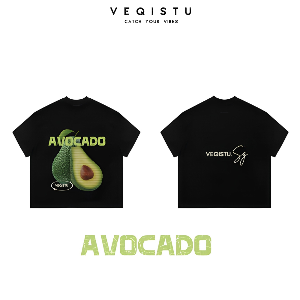 Áo thun BOXY Local Brand VEQISTU "Trái cây mùa hè" Áo Thun Boxy Form Rộng Unisex Nam Nữ  250Gsm Cotton