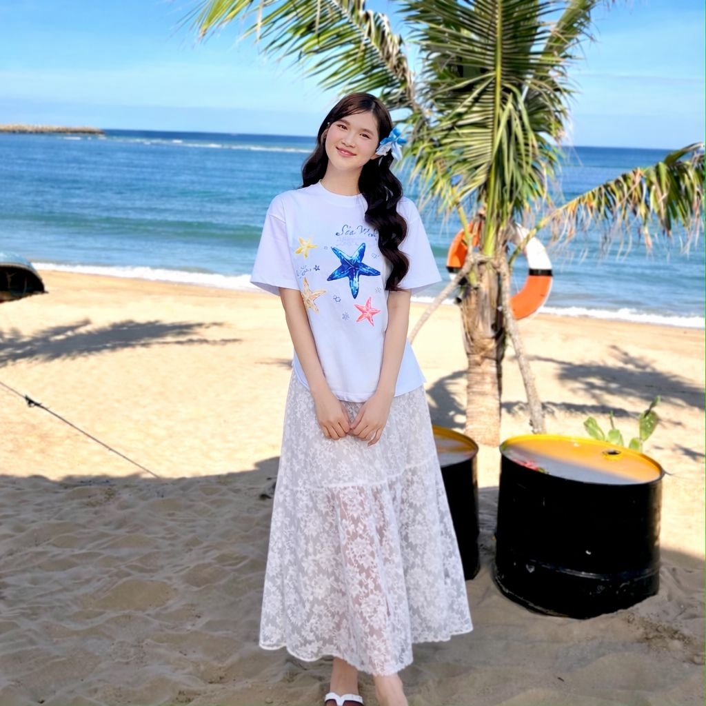 Áo Thun BOXY Local Brand VEQISTU "Áo Đi Biển Mùa Hè", Áo Thun Boxy Form Rộng Unisexm Nam Nữ Cổ Tròn 250Gsm 100% Cotton