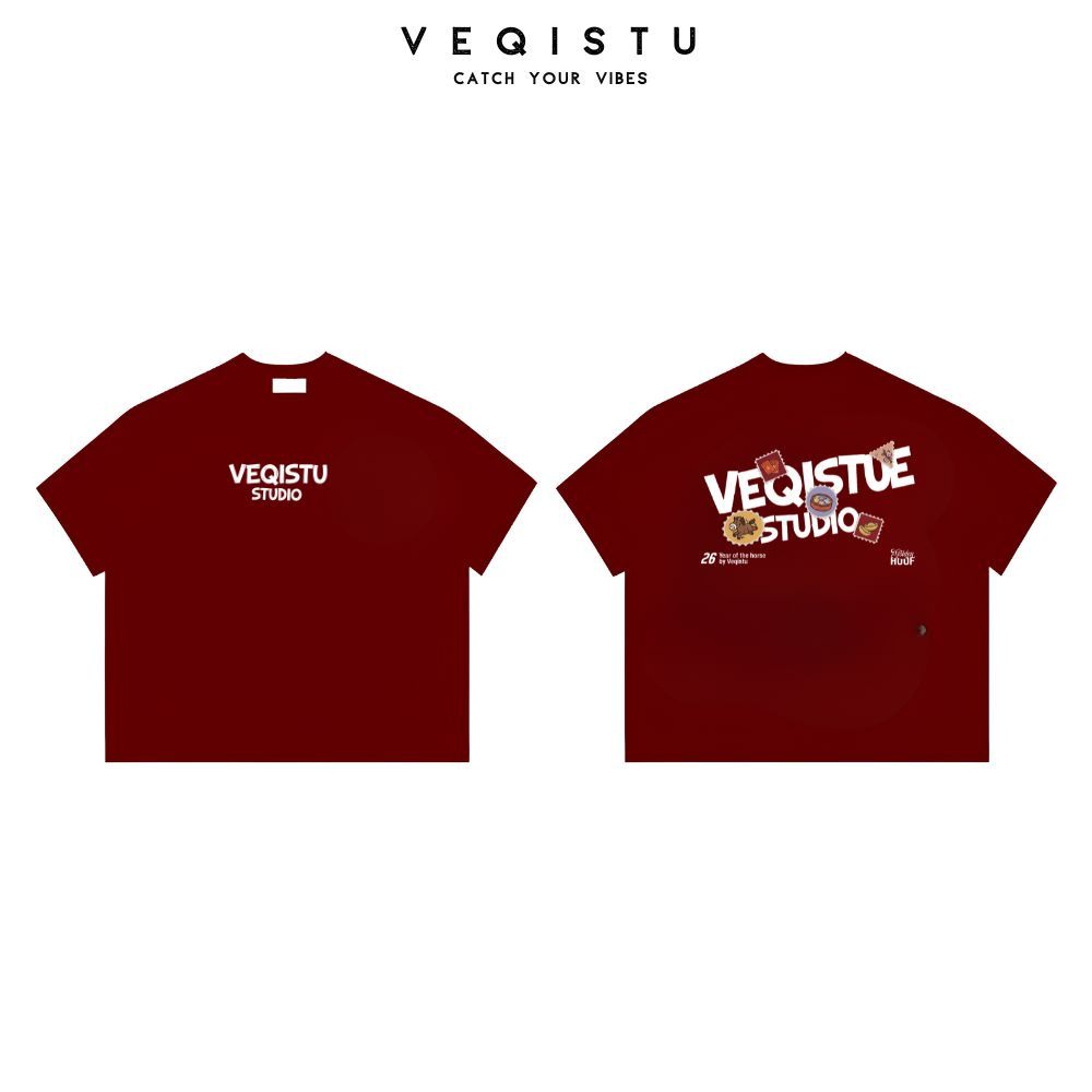 Áo Thun BOXY Local Brand VEQISTU "Tết ICON", Áo Thun Boxy Form Rộng Unisex 250Gsm 100% Cotton