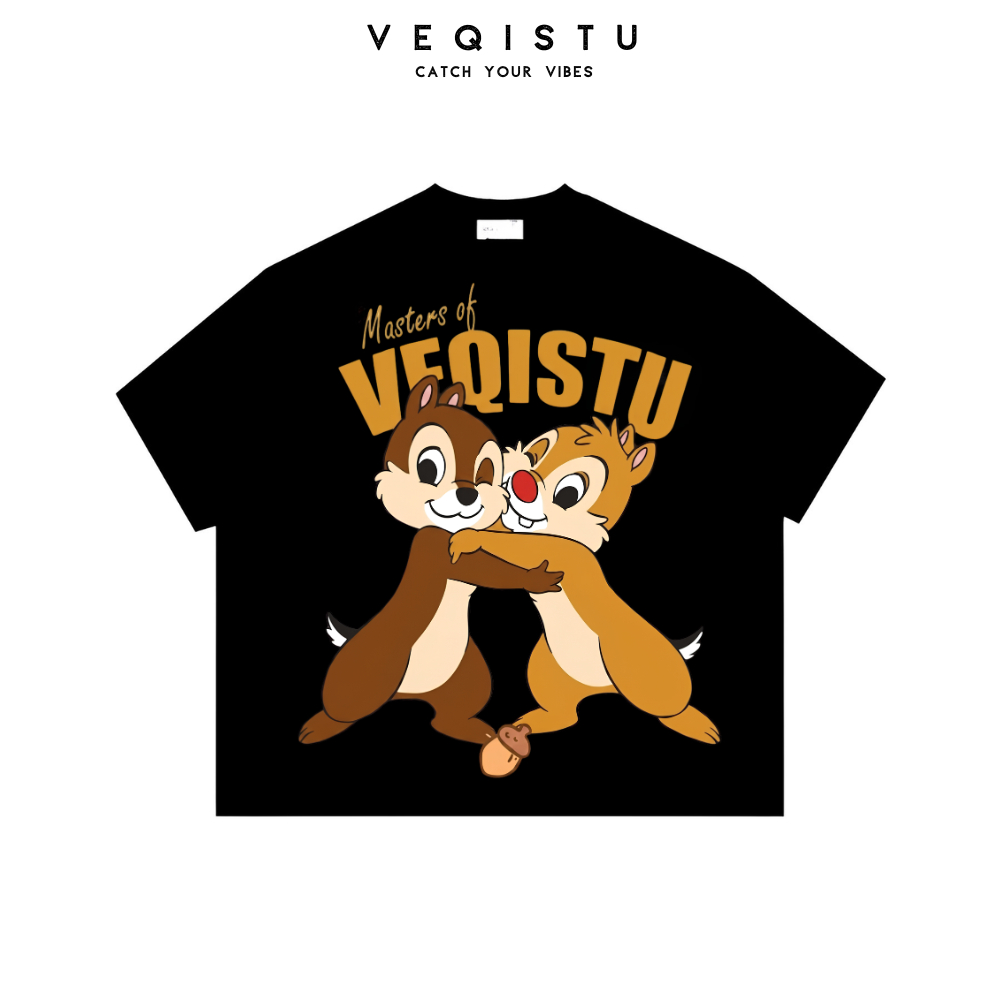 Áo thun BOXY Local Brand VEQISTU "SÓC CHIP DALE" Áo Thun Boxy Form Rộng Unisex 250Gsm Cotton