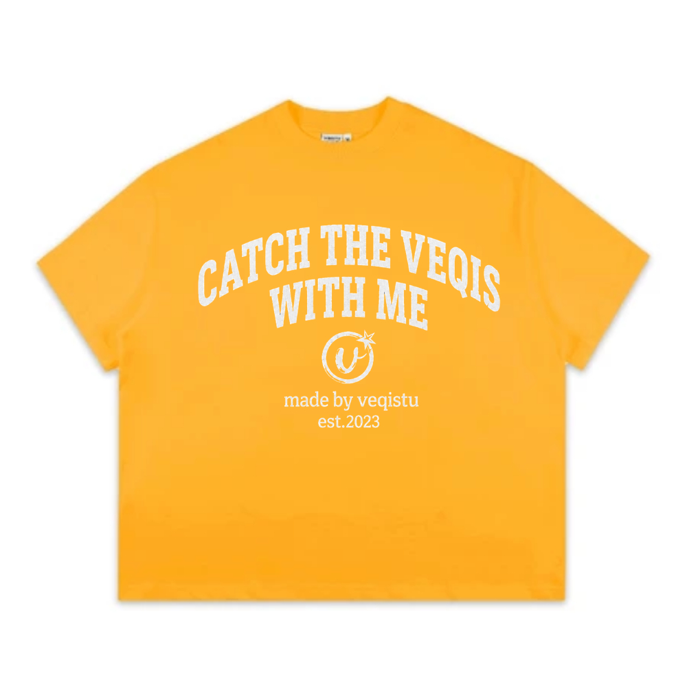 Áo Thun BOXY Local Brand VEQISTU "With ME", Áo Thun Boxy Form Rộng Unisexm Nam Nữ Cổ Tròn 250Gsm 100% Cotton
