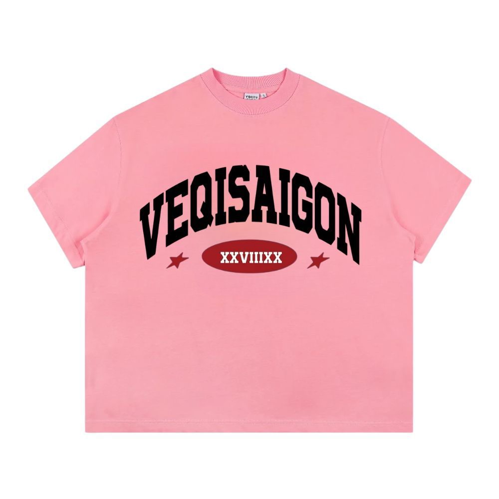 Áo thun BOXY Local Brand VEQISTU " VEQISAIGON XXVIIIXX " Áo Thun Boxy Form Rộng Unisex Nam Nữ 250Gsm Cotton