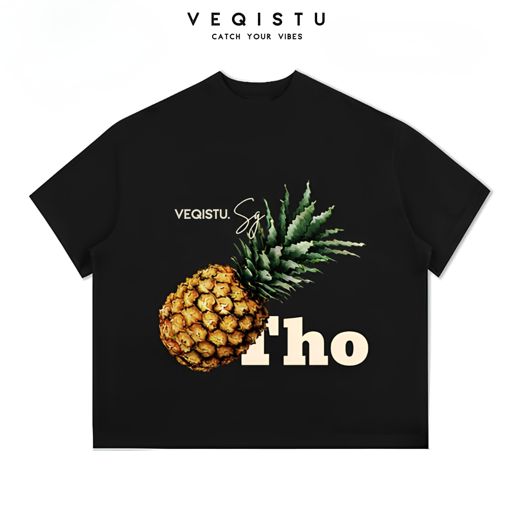 Áo thun BOXY Local Brand VEQISTU "Trái  Tính" Áo Thun Boxy Form Rộng Unisex Nam Nữ Tay Ngắn  250Gsm Cotton