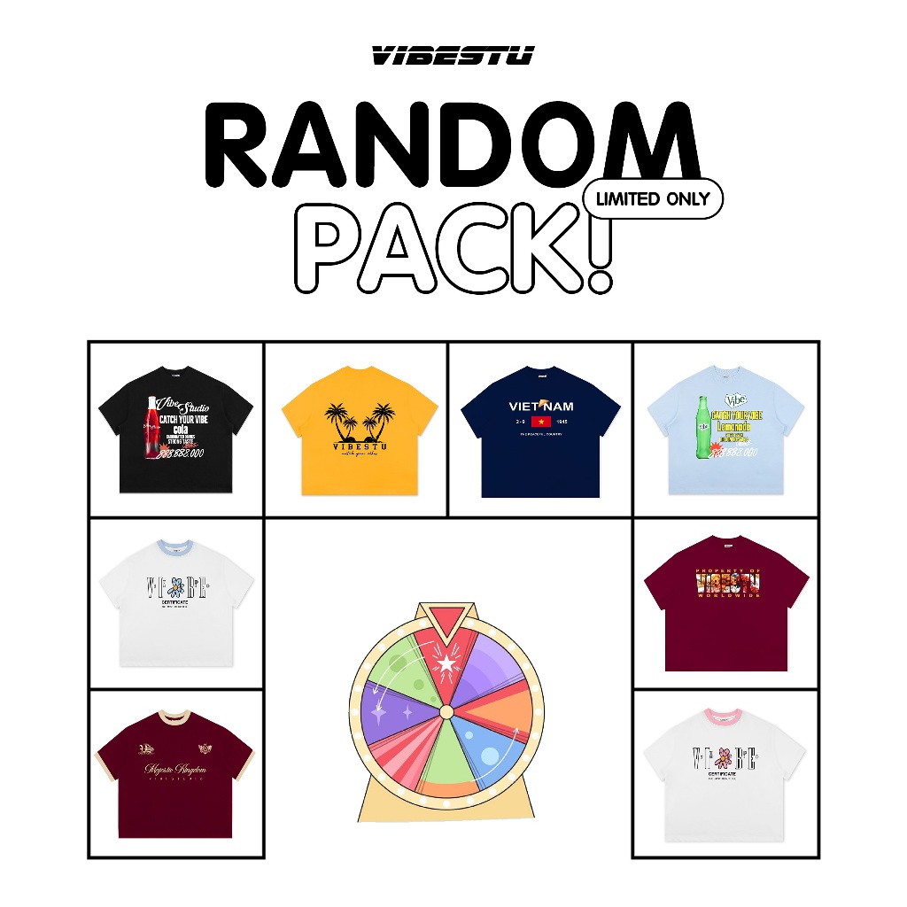 Áo Thun Local Brand VEQIST "Lucky Box" Áo Thun Form Boxy Ngẫu Nhiên lẻ size