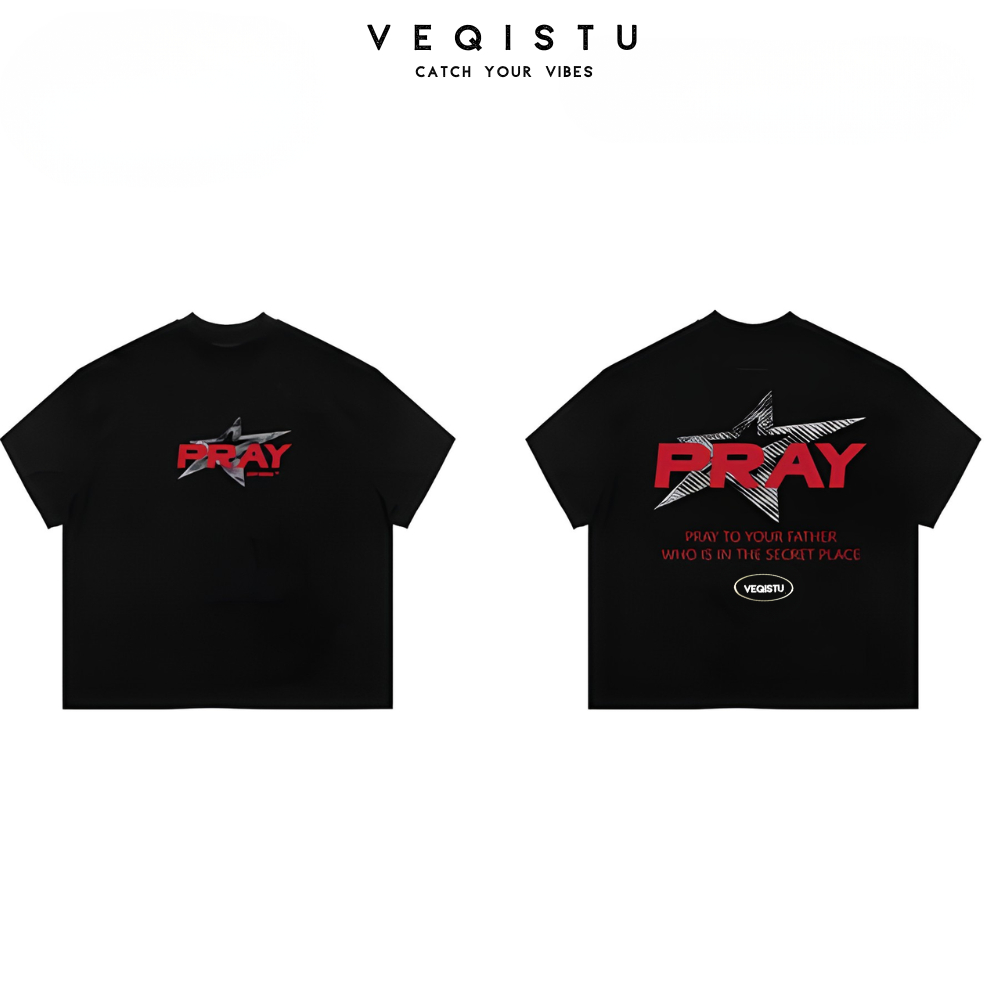 Áo thun BOXY Local Brand VEQISTU "Bray and Blind" Áo Thun Boxy Form Rộng Unisex Nam Nữ Tay Ngắn  250Gsm Cotton