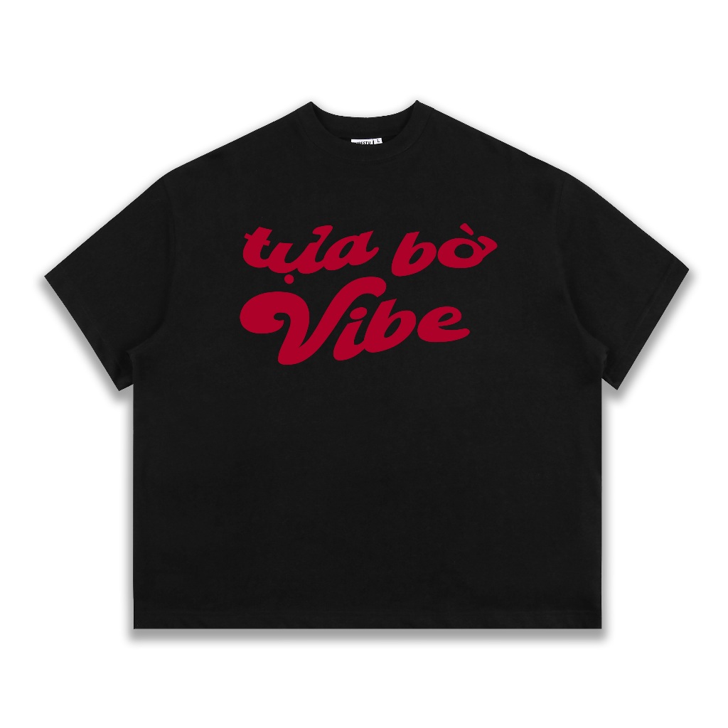 Áo Thun Local Brand VEQISTU "Tựa Bờ Vibe", Áo Thun Boxy Form Rộng Unisex Nam Nữ 250Gsm 100% Cotton 2 Chiều