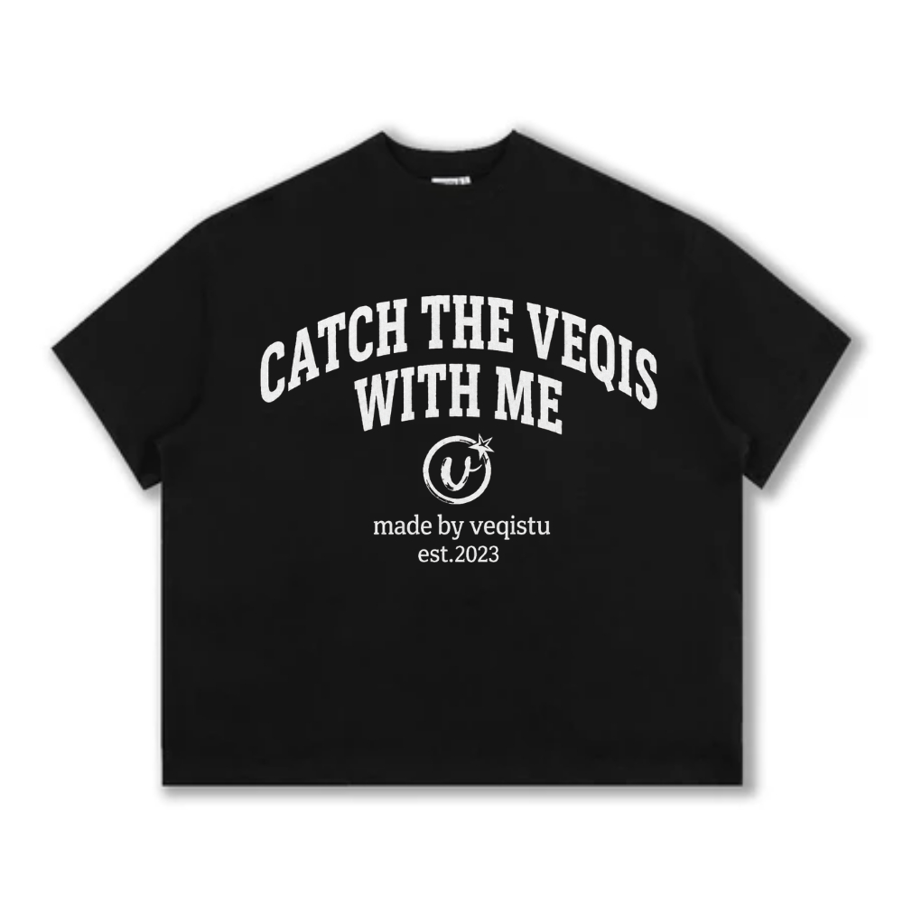 Áo Thun BOXY Local Brand VEQISTU "With ME", Áo Thun Boxy Form Rộng Unisexm Nam Nữ Cổ Tròn 250Gsm 100% Cotton