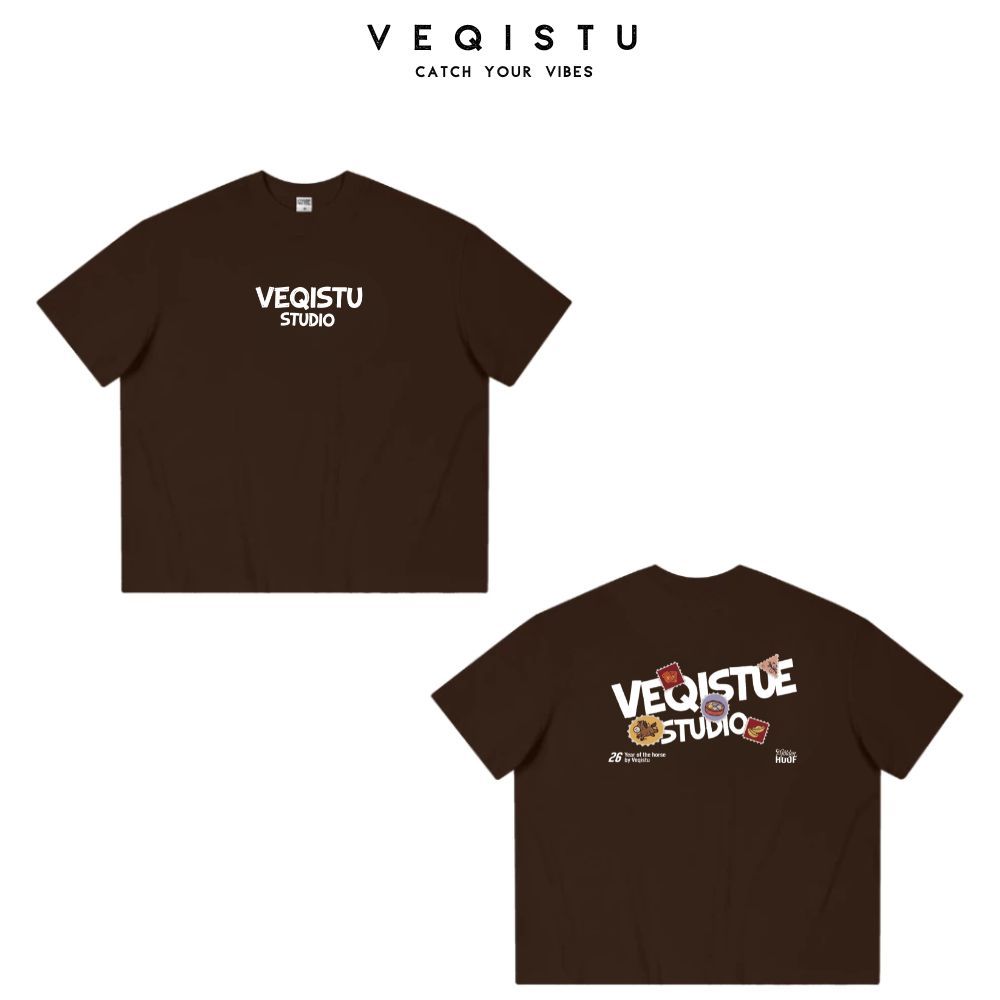 Áo Thun BOXY Local Brand VEQISTU "Tết ICON", Áo Thun Boxy Form Rộng Unisex 250Gsm 100% Cotton