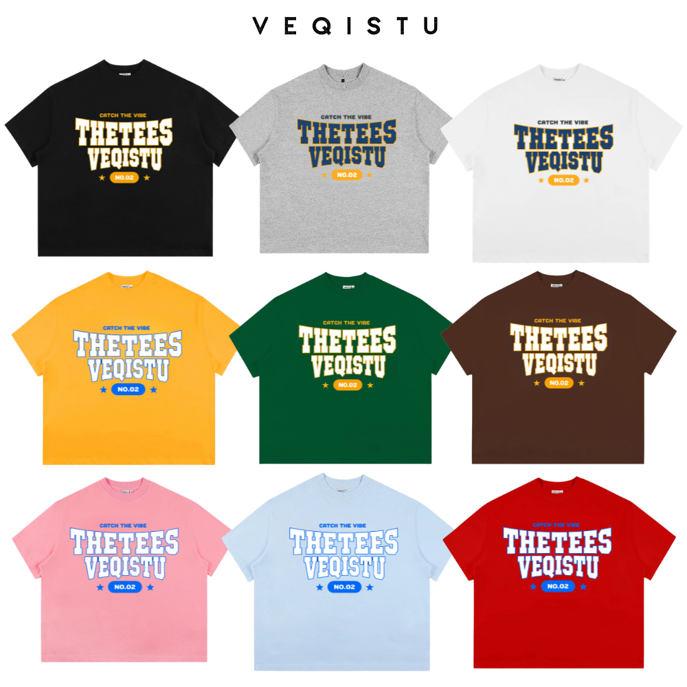 Áo Thun BOXY Local Brand VEQISTU "Thetees", Áo Thun Boxy Form Rộng Unisex Nam Nữ 250Gsm 100% Cotton
