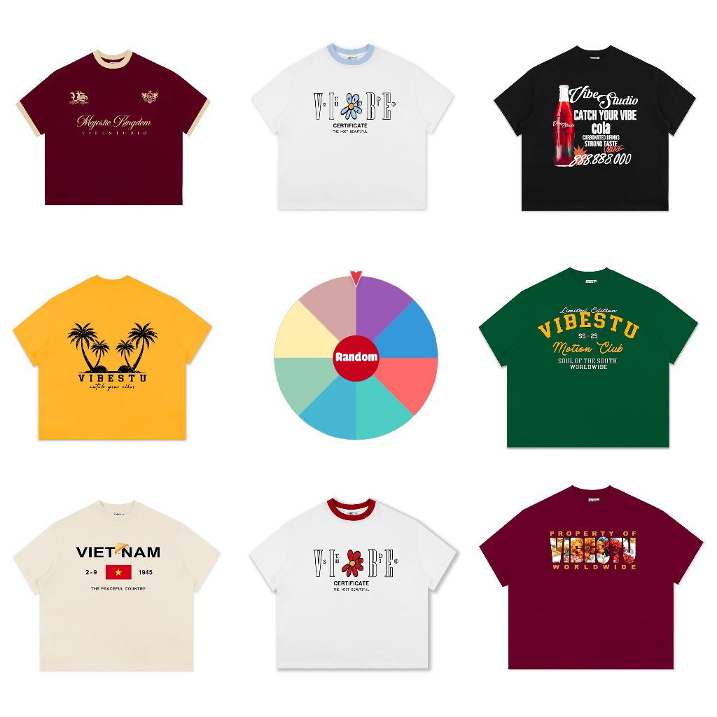 Áo Thun Local Brand VEQIST "Lucky Box" Áo Thun Form Boxy Ngẫu Nhiên lẻ size