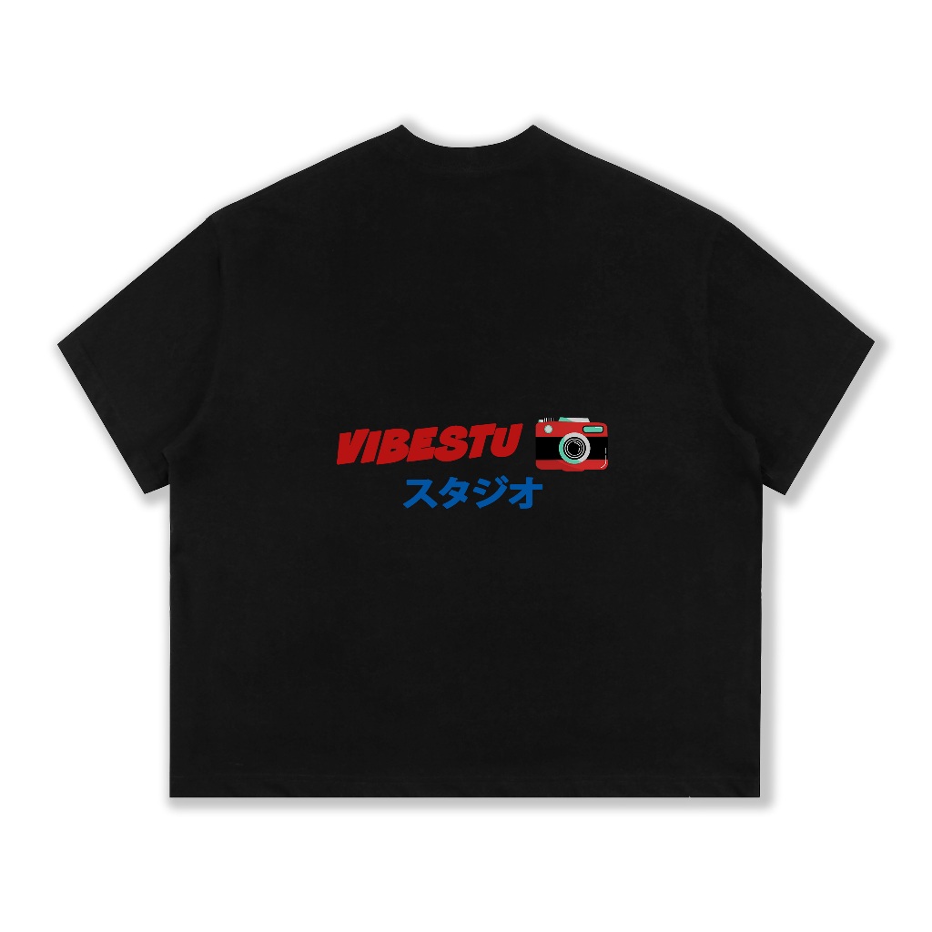 Áo Thun Local Brand VEQISTU " Vibes Japan ", Áo Thun Boxy Form Rộng Unisex Nam Nữ 250Gsm 100% Cotton 2 Chiều