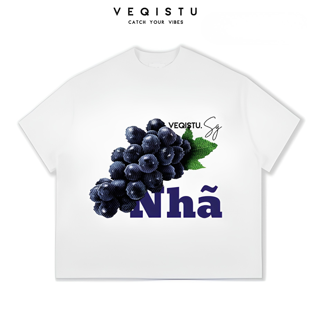 Áo thun BOXY Local Brand VEQISTU "Trái  Tính" Áo Thun Boxy Form Rộng Unisex Nam Nữ Tay Ngắn  250Gsm Cotton