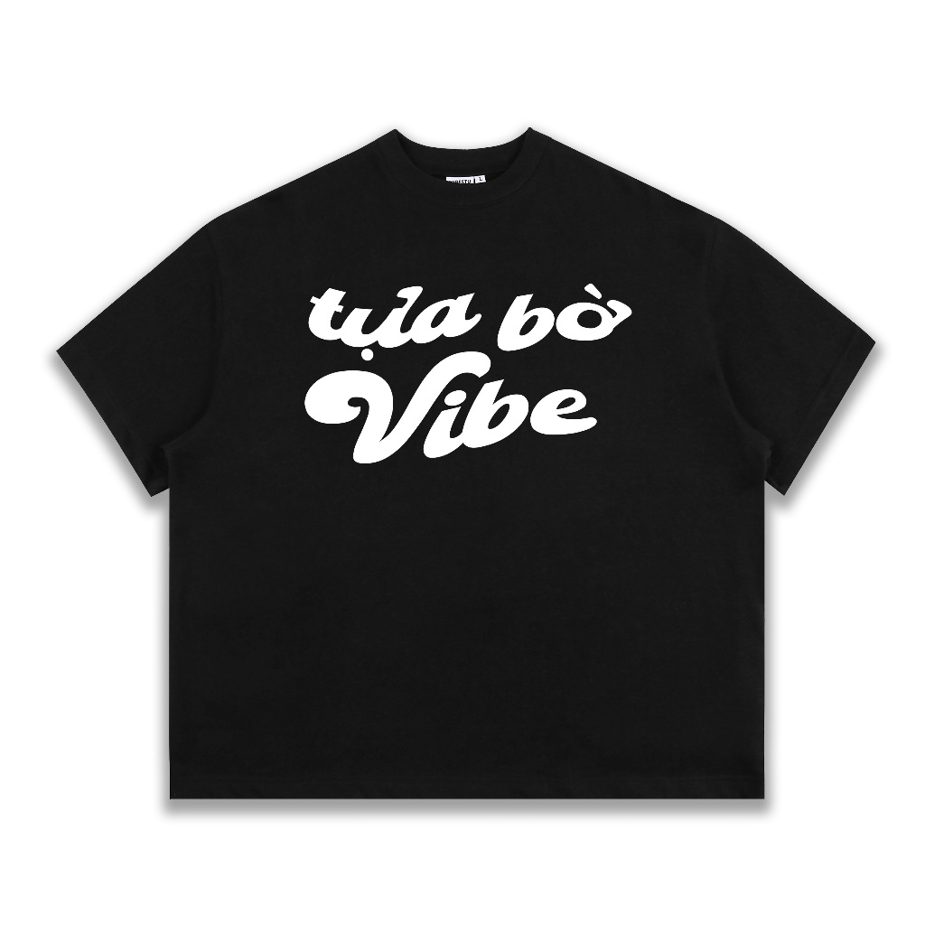 Áo Thun Local Brand VEQISTU "Tựa Bờ Vibe", Áo Thun Boxy Form Rộng Unisex Nam Nữ 250Gsm 100% Cotton 2 Chiều