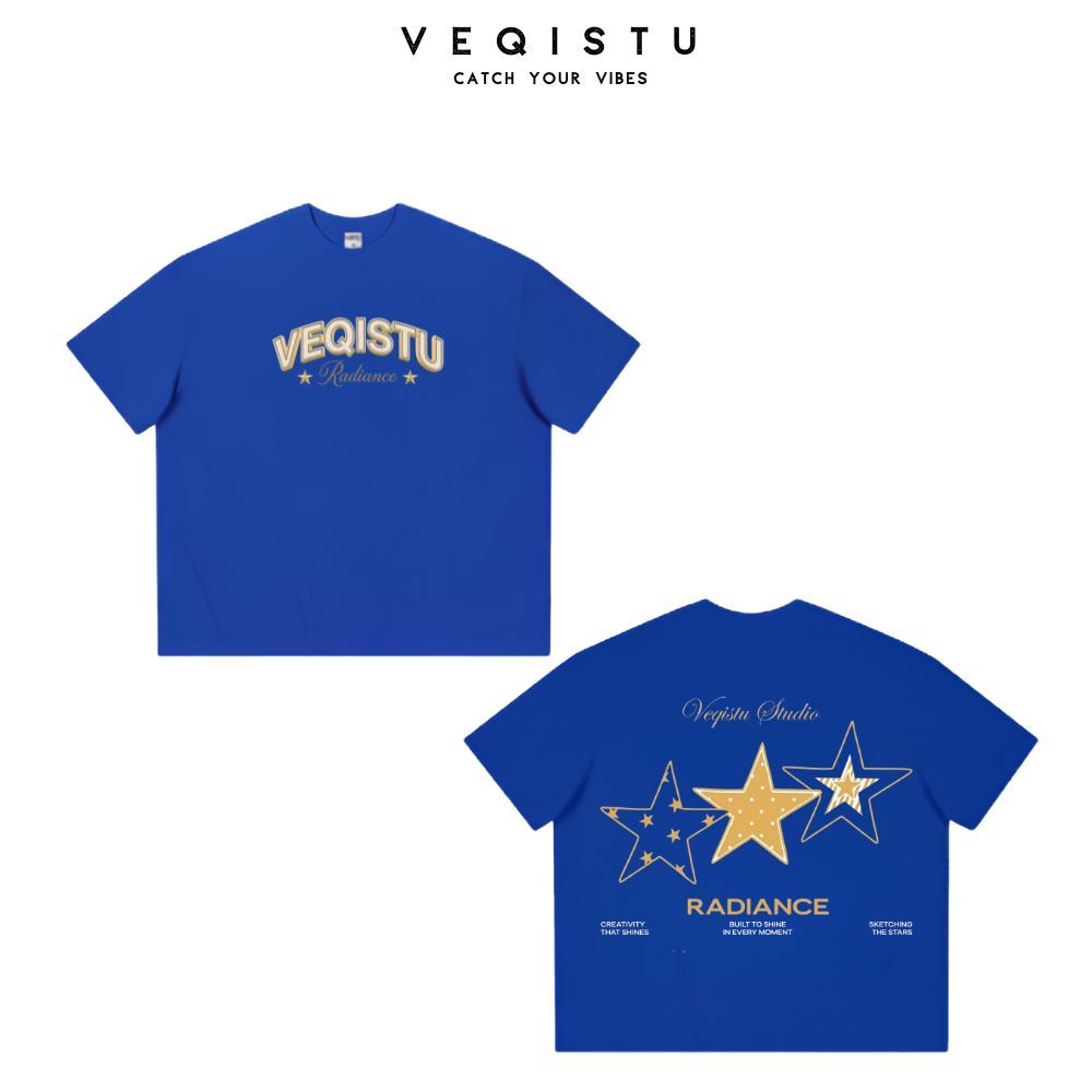 Áo Thun Local Brand VEQISTU " RADIANCE ", Áo Thun Boxy Form Rộng  250Gsm 100% Cotton 2 Chiều