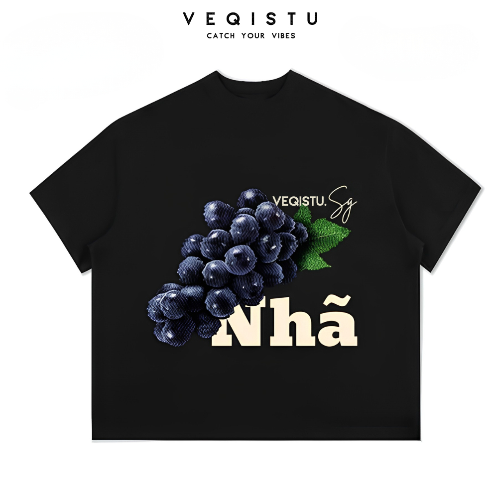 Áo thun BOXY Local Brand VEQISTU "Trái  Tính" Áo Thun Boxy Form Rộng Unisex Nam Nữ Tay Ngắn  250Gsm Cotton