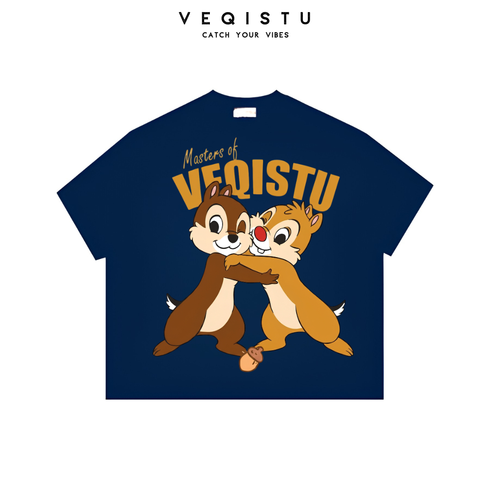 Áo thun BOXY Local Brand VEQISTU "SÓC CHIP DALE" Áo Thun Boxy Form Rộng Unisex 250Gsm Cotton