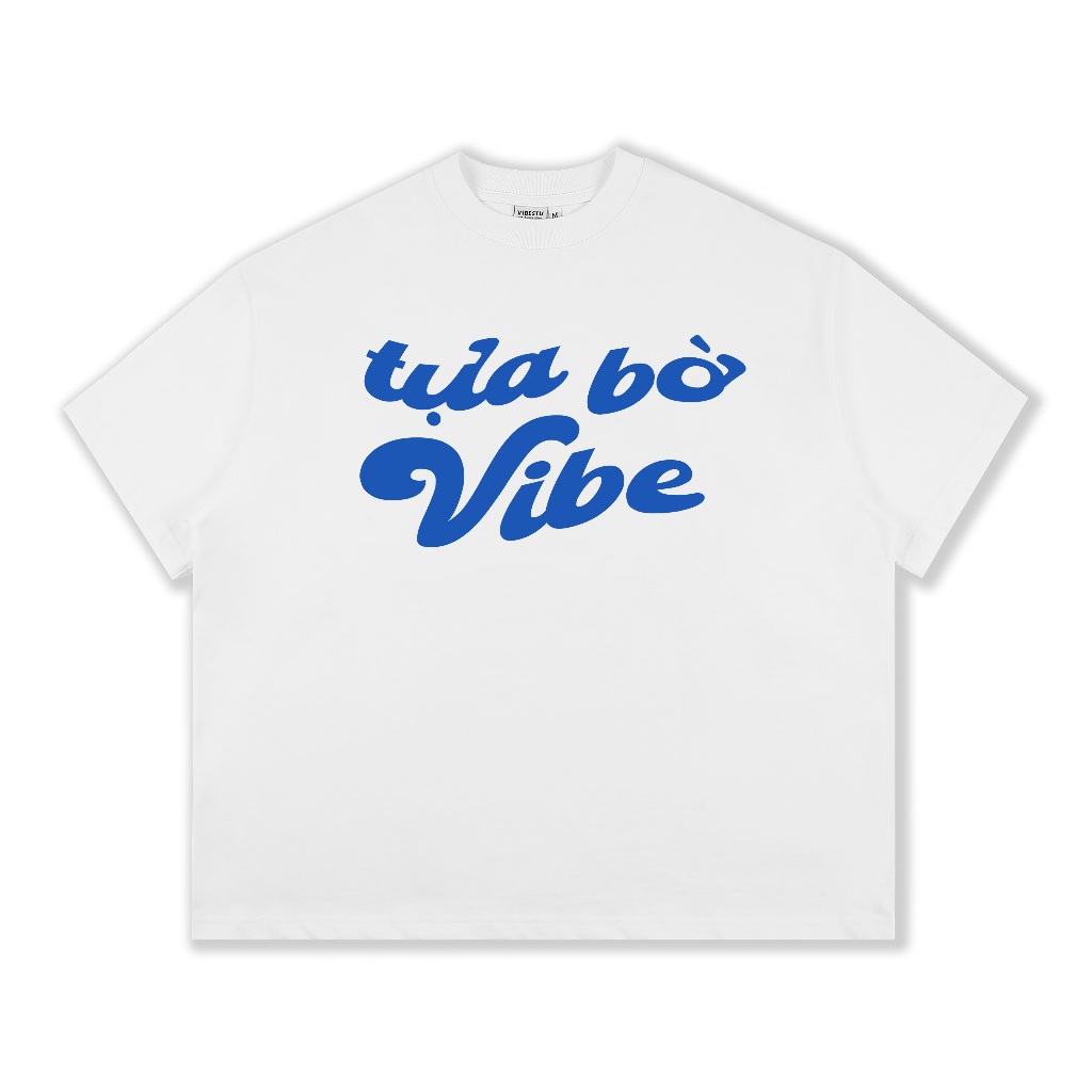 Áo Thun Local Brand VEQISTU "Tựa Bờ Vibe", Áo Thun Boxy Form Rộng Unisex Nam Nữ 250Gsm 100% Cotton 2 Chiều