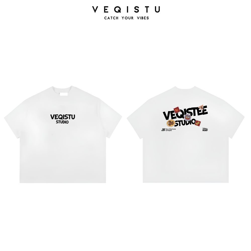 Áo Thun BOXY Local Brand VEQISTU "Tết ICON", Áo Thun Boxy Form Rộng Unisex 250Gsm 100% Cotton