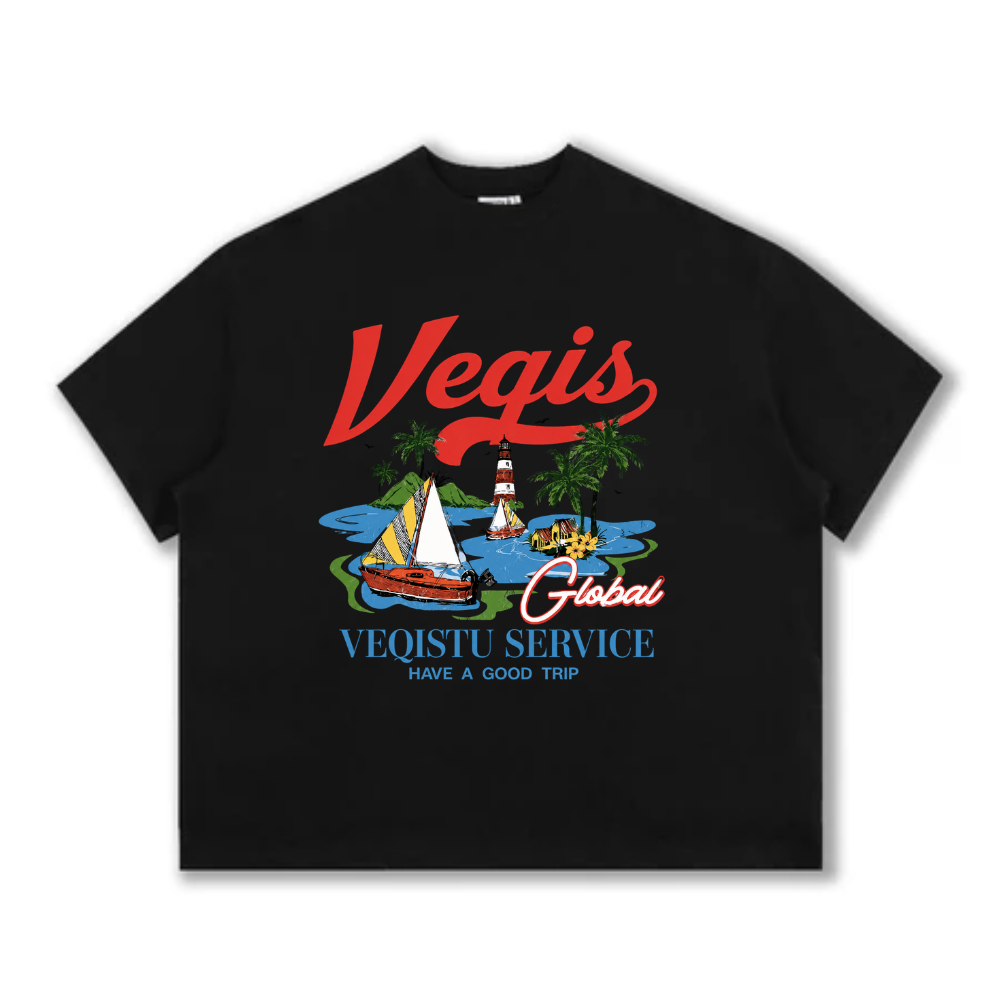Áo Thun BOXY Local Brand VEQISTU "SERVICE", Áo Thun Boxy Form Rộng Unisexm Nam Nữ Cổ Tròn 250Gsm 100% Cotton
